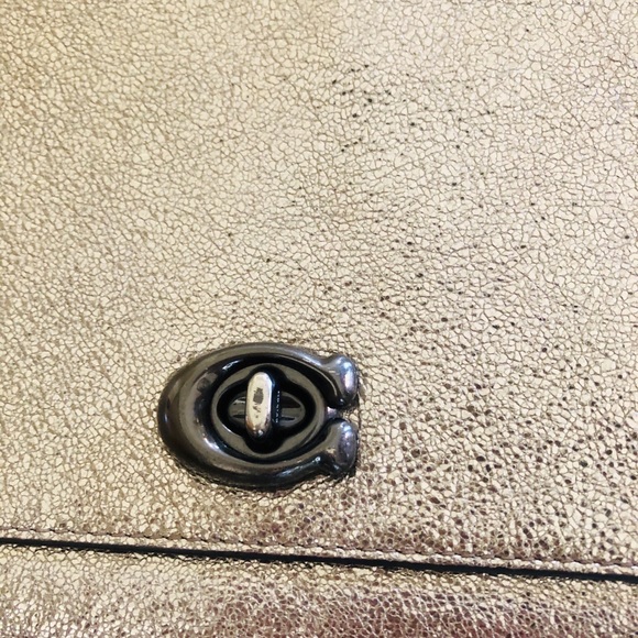 COACHAlexa Metallic Turnlock Clutch - Picture 5 of 12
